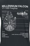 Футболка Star Wars Millenium Falcon Sketch, черный - фото 2