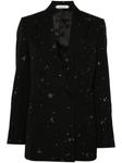 Lanvin пиджак с кристаллами, черный - фото