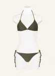 Плавки бикини с треугольными чашечками core Heidi Klein, зеленый - фото 2