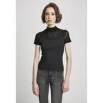Футболка Urban Classics Flock Lace Short Sleeve High Neck, черный - фото