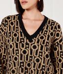 Шерстяной свитер Relaxed fit Liu Jo, желтый - фото 4