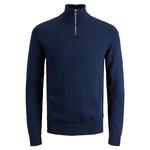Свитер Jack & Jones Emil Half Zip, синий - фото 3
