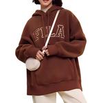 Футболка унисекс кофейного цвета хаки FILA - фото 5