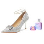 Ainer-cat Ainer cat Slim Heel High Heels 8cm Women's Silver - фото