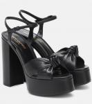 Кожаные босоножки на платформе Bianca 125 Saint Laurent, черный - фото