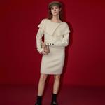 Платье с длинным рукавом весеннее Women's ELLE, red - фото 5