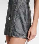 Мини-платье из кожи Nihil KNWLS, Moto Black - фото 5