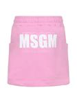 Мини-юбка с логотипом MSGM Kids, розовый - фото 2