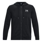 Куртка essential fleece full zip hoodie 'black' Under Armour, черный - фото