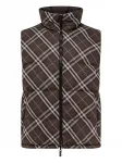 Стеганый жилет в клетку Burberry, коричневый - фото