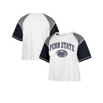 Белая женская укороченная футболка Penn State Nittany Lions Serenity Gia '47 Brand, белый - фото