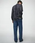 Фланелевая рубашка в клетку Sfera, темно-синий - фото 4