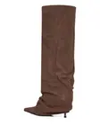 Ботильоны с драпировкой Le Silla, коричневый - фото 3