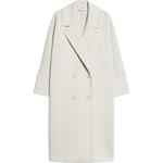 Двубортное пальто с длинными рукавами 'S MAX MARA, Белое - фото