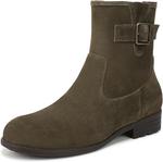 Короткие ботинки Vionic Jill на молнии, Dark Olive Suede - фото