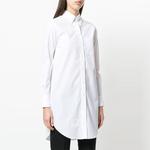 Платье-рубашка из поплина THOM BROWNE, белый - фото 6