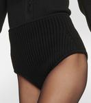 Трусики из смеси шерсти и кашемира Alaïa, черный - фото 4