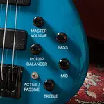 Бас-гитара Cort Artisan C5 Deluxe с 5 струнами - черная - фото 3