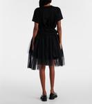 Юбка миди из сетки Noir Kei Ninomiya, черный - фото 3