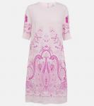 Печатное платье-миди с запахом Etro - фото