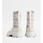 Ботинки Kate Combat из ткани и кожи TOD's, белый - фото 3