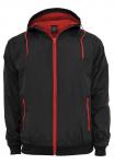 Демисезонная куртка Urban Classics CONTRAST WINDRUNNER, цвет Black/Red - фото 4