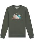 Свитер Watapparel Sweatshirt Night & Clouds, оливковый - фото