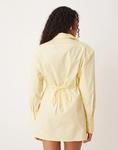 Платье-рубашка мини ASOS DESIGN с защипом в цвете пахты - фото 2