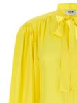 Блуза с бантом MSGM, желтый - фото 3