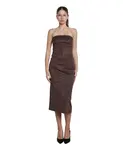 Платье-Бюстье с разрезом Ottod'Ame, коричневый - фото