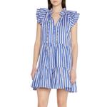 Мини-платье Zee Tiered в цвете Cobalt Multi Veronica Beard - фото