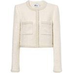 Self-portrait Жакет с отделкой из букли, Ivory White - фото 3