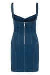 Женское джинсовое мини-платье Sosa - облегающее джинсовое платье без рукавов Jendue, Deep blue - фото 4