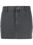ROTATE джинсовая юбка с нашивкой-логотипом, серый - фото