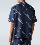 Шелковая рубашка для боулинга Givenchy Shadow Givenchy, темно-синий - фото 4