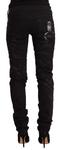 Элегантные черные облегающие джинсы с отделкой Just Cavalli - фото 3
