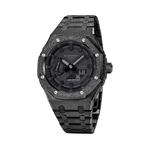 Часы Casio G-Shock Analog-Digital 2100 Series, арт. GA-2100-1A1, морозный черный фермерский дуб - фото