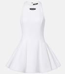 Мини-платье с халтернеем Balmain, Blanc Optique - фото