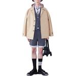 Куртка 4 Bar Striped Single Breasted Jacket THOM BROWNE, темно-серый - фото 4