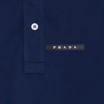 Рубашка поло мужская темно-синяя Prada, темно-синий - фото 3