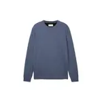 Свитер TOM TAILOR с круглым вырезом и вышитым логотипом, синий - фото 6