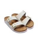 Кожаные тапочки Аризона Birkenstock, белый - фото 3