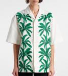 Рубашка из хлопка с джинсовым принтом Jacquemus, Print Painted Palmtrees W - фото 5