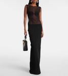 Платье макси из шифон-джерси бананового оттенка Jacquemus, Black - фото 2