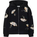 Детский свитшот Burberry, черный - фото