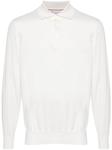 Brunello Cucinelli рубашка поло тонкой вязки, белый - фото