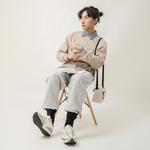 Толстовка унисекс хаки New Balance, хаки - фото 6