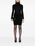 Elisabetta Franchi платье мини с жаккардовым логотипом, черный - фото 2