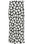 MSGM юбка миди с цветочным принтом, черный - фото