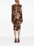 Roberto Cavalli платье миди с принтом Appaloosa, коричневый - фото 5